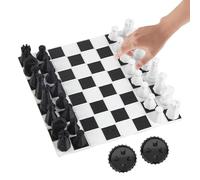 Magnetic Chess Set - Portable Rollable Board Game Secure Pieces for Travel | Resin Magnetic Pieces with Foldable Playing Mat, Strategy Game for Home School Camping Picnic Beginners