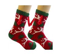 Magnetic Christmas Socks Matching Couple Socks House Sleeping Slipper Socks