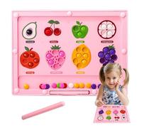 Magnetic Color And Number Maze - Fine Motor Skills Playset | Preschool Skill-Building Educational Toy | Fruit Learning Color Matching Game for Kids, Boys, & Girls