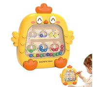 Magnetic Color Number Maze - Chicken Puzzle Activity Board, Fine Motor Skills Toy | Early Learning Travel Educational Game Set, Interactive Sorting Counting Coordination Training Tool for Boys Girls A