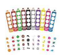 Magnetic Color Sorting Set, Fine Motor Skill Game, 10pcs 24.5x5cm Soft Magnet Design, Kids Educational Learning Accessory, Fun Interactive Play Activity, Suitable For Classroom Home School Whiteboard