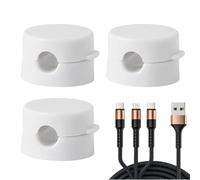 Magnetic Cord Organizer - Cable Holder Clip, Tool Free Mounting Design, Wire Management Solution, Storage Accessory | USB Cables, Charging Cords, Computer Setup, Office Desk, Home Organization
