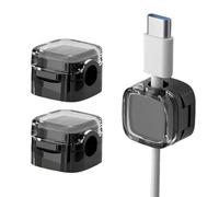 Magnetic Cord Organizer, Cable Sorter, Strong Desktop Holder with Adhesive Base, Durable Silicone Wire Keeper, Universal Cable Clip with Style, Charger Management for Wall