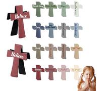 Magnetic Cross Bookmarks Christian Gift Set with Inspirational Scripture for Bible Study Groups & Women Readers - Perfect Personalized Church & School Bookmark (16Pcs-A)