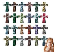 Magnetic Cross Bookmarks Christian Gift Set with Inspirational Scripture for Bible Study Groups & Women Readers - Perfect Personalized Church & School Bookmark (24Pcs)
