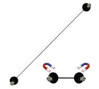 Magnetic Curtain Rod - Adjustable Door And Window Drapes Pole | Elastic Magnetic Bungee Curtain Rod | Easy Install Metal Mount Curtains Holder | For Shower Bedroom Kitchen Living Room