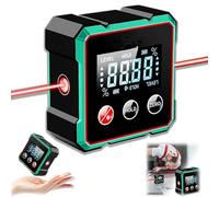 Magnetic Digital Angle Finder with Electronic Laser, Rechargeable Angle Meter 4-side Strong Magnetic Level Box, Woodworking Measuring Tool with LCD, Digital Level (With Laser)