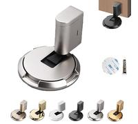 Magnetic Door Stop, Door Stoppers Magnetic, 2024 New Punch-Free Mechanical Silent Floor Door Stop, Heavy Duty Adjustable Magnetic Door Stoppers For Bottom Of Door (Silver,1PC)