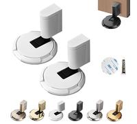 Magnetic Door Stop, Door Stoppers Magnetic, New Punch-Free Mechanical Silent Floor Door Stop, Heavy Duty Adjustable Magnetic Door Stoppers For Bottom Of Door (White,2PCS)
