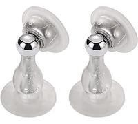 Magnetic Door Stop Fermaporta Magnetico Autoadesivo In Silicone, Acciaio Inossidabile, Da Pavimento, Parete, Multicolore, 5,2x9, Cm(Transparent)