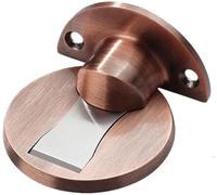 Magnetic Door Stop Fermaporta Magnetico In Acciaio Inossidabile, Senza Colla, Adesivo, Installazione A Terra, Multicolore(Red Bronze)