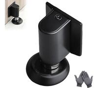 Magnetic Door Stopper, 2026 New Door Wedge Stopper, Upgrade Magnetics Doors Stoppers for Bottom, No Drill Invisible Doorstops for Inside Doors, Heavy Duty Magnetic Catch Holder (Black)