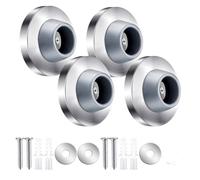 magnetic door stopper, Paraurti for porta a parete concava, protezione in acciaio inossidabile a filo con pomello in gomma grigia,for home