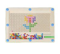 Magnetic Dot Art Board - Perline per addominali durevoli, vassoio educativo, giocattolo da disegno cancellabile con penna magnetica per esercizi di coordinazione, creatività, scuola materna, casa