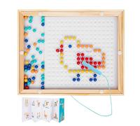 Magnetic Dots Board - Magnetic Drawing Tablet With Pen, Preschool Learning Educational Large Stencil Art | Travel Dot Beads Doodle Board For Kids Children Boys Girls Preschoolers Kindergarten Students