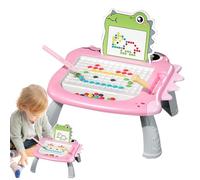 Magnetic Drawing Board, Dot Art Travel Toy, ABS Color Shape Pattern Pad, Magnet Doodle Board with Beads for Kids Aged 3-6, Perfect for Creative Play, Size: 12.6x9.65x5.71 Inches