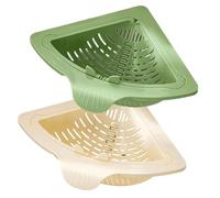Magnetic Drenage & Filter Basket, Punch-Free Triangular Sink Strainer with Twist-Open Bottom, Strong Magnetic Fix, Food Scraps Catcher for Washing Frutta & Vegetables