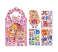 Magnetic Dress Up Dolls - Cute Mix and Match Outfits, Girls Fashion Toy, Interactive Magnetic Clothing Set, Collectible Doll Playset, Portable Fun for Kids | Preschoolers Parties Home Educational