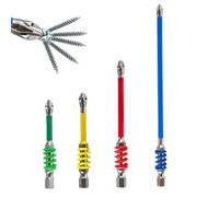 Magnetic Drill Bits - Spring Loaded Set | Lega Steel Screwdriver Bits | 4-piece set; alloy steel; magnetic, spring-loaded design for drills and electric screwdrivers.