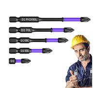 Magnetic Drill Bits - Steel Magnetic Bit Set, Wear Resistant Screwdriver Tips | Durevole 1/4 Inch Hex Shank Bits, High Torque Drill Attachments, Resistant Driver Bit For Power Tool Projects