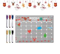 Magnetic Dry Erase Board - Planner in acrilico con 6 marker Pens, Magnetic Whiteboard, Acrilico Monthly Planner For Dorm Refrigerator Kitchen Apartment Teacher