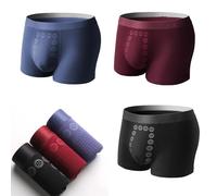 Magnetic eft Energy Field Therapy Pantaloni Uomo, 3pcs Biancheria Intima Breve di Puglia, Energy Field Therapy Men's Underwear, Lasting Magneticfit Pants Slim, Anti-Curling Hems