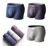 Magnetic eft Energy Field Therapy Pantaloni Uomo, 3pcs Biancheria Intima Breve di Puglia, Energy Field Therapy Men's Underwear, Lasting Magneticfit Pants Slim, Anti-Curling Hems