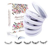Magnetic-eyelashes With Applicator - 5 paia - Natural Look False Lashes Easy To Wear and Remove | Waterproof Reusable Eyelashe's Waterproof For Women Girls Professionals Wife Girlfriend