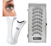 Magnetic False Eyelashes | Natural Lashes Kit 2 Pair | Natural Looking Lashes Kit, 3D Reusable Fake Eye Lash With Applicator, No Glue Eyelashes For Women