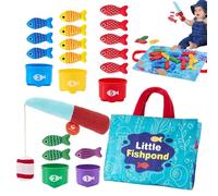 Magnetic Fishing Toy Set, Preschool Learning Game for, Soft Fabric Educational Toy for Fine Motor Skill Development, Color Match Activity, Numbers & Counting Practice
