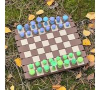 Magnetic Forest Mushrooms Chess, 2025 New Botany Board Game Nature-Themed Creative and Portable Rollable Wooden Chess Set, Mushroom Pieces for Adults Unique Themed Camping in the Wild(Set-a)