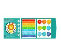 Magnetic Fraction Book, Math Skills Teaching Aid, Hands-On Manipulatives Learning Toy with Interactive Magnetic Pieces, Educational Tool for Home, School, Classroom, Travel, Car, Trip, Playroom