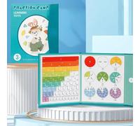 Magnetic Fraction Demonstration Book, 2025 New Magnetic Fraction Book for Learning Fractions (1 pcs)