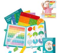 Magnetic Fraction Demonstration Book,fraction learning building block set, Magnetic Fractions Tiles Disc Set for Kids, for Elementary School Early Math Manipulatives Learning Skills (2pcs)