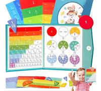 Magnetic Fraction Demonstration Book, Magnetic Fraction Tiles for Math Learning, Fractions Manipulatives, Score Disk Demonstrator Math Puzzle Learning Building Block Set (1pc)