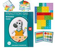 Magnetic Fraction Educational Puzzle, 102 Pcs Magnetic Fraction Puzzle for Elementary School, Fraction Circles Set, Fractions Manipulatives Learning Games (A)
