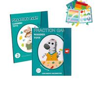 Magnetic Fraction Educational Puzzle, 102 Pcs Magnetic Fraction Puzzle for Elementary School, Fraction Circles Set, Fractions Manipulatives Learning Games (A+B)