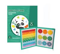 Magnetic Fraction Puzzle - Manipulatives Circles Tiles | Learning For Kids Math Elementary School, Classroom Student Study Book Set, Visual Logic Arithmetic Educational Geometry Tool Counting Toy