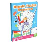 Magnetic Fraction Tiles And Circles Set - Math Manipulative for Kids | Hands-On Learning Puzzle Toy for Fractions Classroom Home Visual Math Education Durable Magnetic Wood