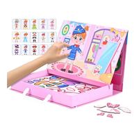Magnetic Games - Pretend Play Puzzle Board for Toddler, Portable Size with Face Changing Challenge, Educational Toy for Home, Family, Friends and Relatives, 10.63x7.87x1.69 Inches