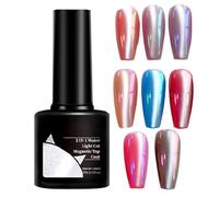 Magnetic Gel Nail Polish, 7ml Glitter Top Coat, 2 In 1 Professional Finish, Long-Lasting Shine with Magnetic Effect, Ideal for Home Manicure, Wedding, Holiday, Women, Bridal