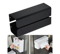 Magnetic Glove Tissue Dispenser Paper Towel Holder Wall Mount Fridge Holder for Wipes, Napkin, Bathroom Organizer Home Office Kitchen Shelf Restaurant Supplies (1, Black)