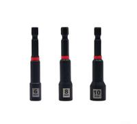Magnetic Hex Nut Driver 65mm Chrome Vanadium Steel(6+8+10mm) | Strong magnetic hold, chrome vanadium steel, 65mm length, fits electric drills, prevents slipping