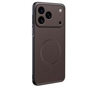 Magnetic Leather Case For IPhone 17/17 Air/17 Pro/17 Pro Max, Shockproof Cover With Raised Camera Protection, Supports Wireless Charging(Brown,17 Air)