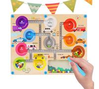Magnetic Maze Board, Stem Matching Puzzle Game, Montessoris Educational Toy, Fine Motor Skills Activity Board for Toddler, Preschool Learning, Boys, Girls Ages 3+, 11.81x8.86x0.71 inches