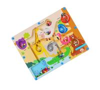 Magnetic Maze Board, STEM Puzzle Game, Educational Matching Toy, Skill-Building Learning Tool, Color Coordination Practice, Preschool, Kindergarten, Homeschool, 11.81x8.86x0.71 inches
