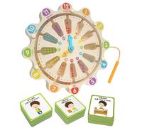 Magnetic Maze, Clock Maze Board Puzzle, Wooden Color Sorting Educational Toy, Fine Motor Skills Development for Kids, Homeschool Supplies, Learning Play, 9.06x9.06 inches