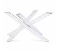 Magnetic Mobel Struttura del tavolo Orion Design a croce, robusta, robuste guide per tavoli, acciaio, gambe del tavolo, metallo (Bianco, 150x81xH71 cm)