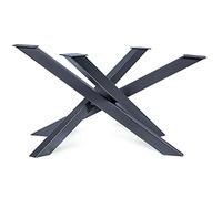 Magnetic Mobel Struttura del tavolo Orion Design a croce, robusta, robuste guide per tavoli, acciaio, gambe del tavolo, metallo (Antracite, 113x73xH71)