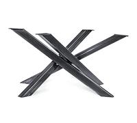 Magnetic Mobel Struttura del tavolo Orion Design a croce, robusta, robuste guide per tavoli, acciaio, gambe del tavolo, metallo (Trasparente, 150x81xH71 cm)